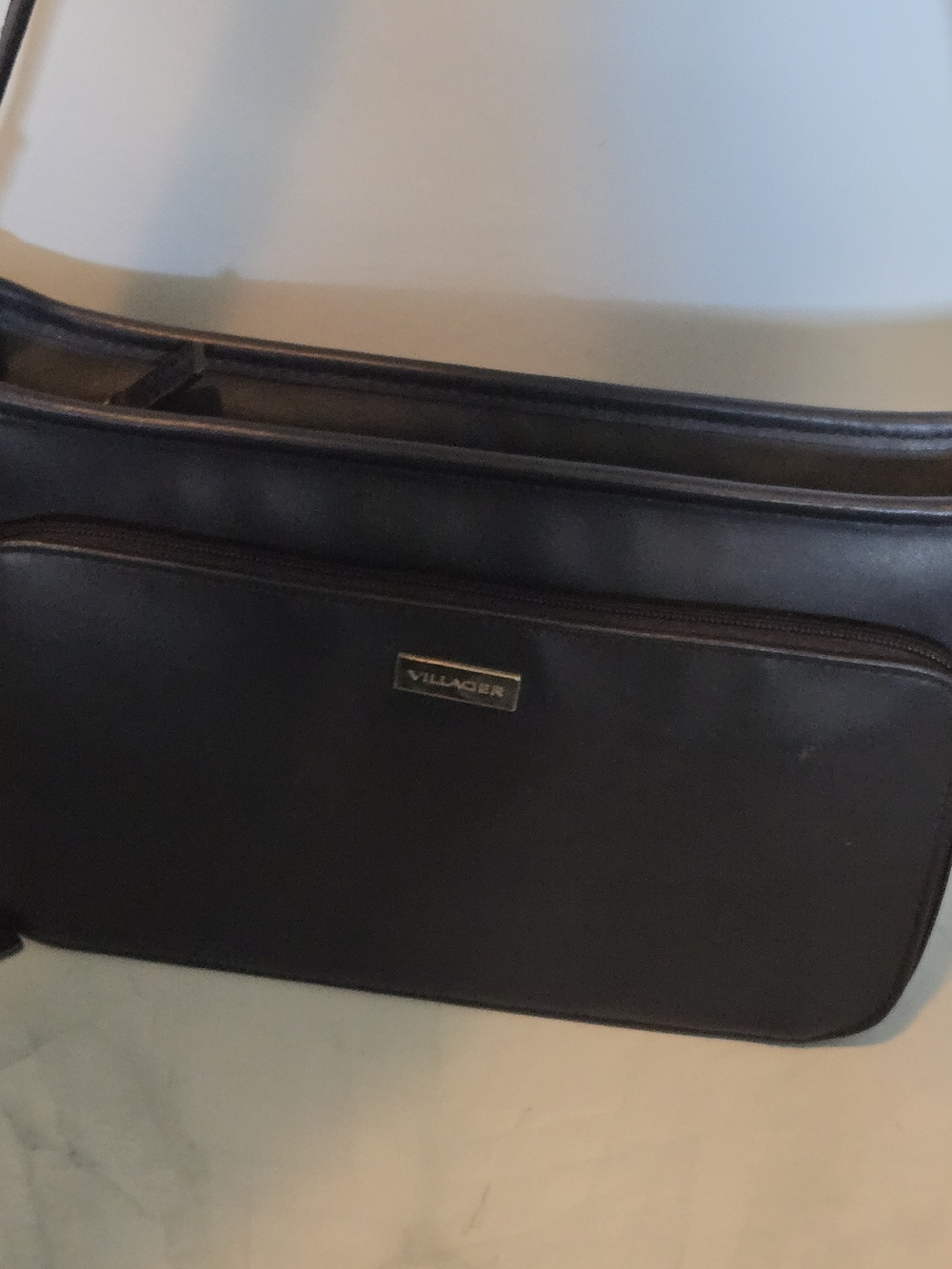 Vintage Villager Liz Claiborne Navy Shoulder Purse Bag Handbag Classic 10"X6.5 "